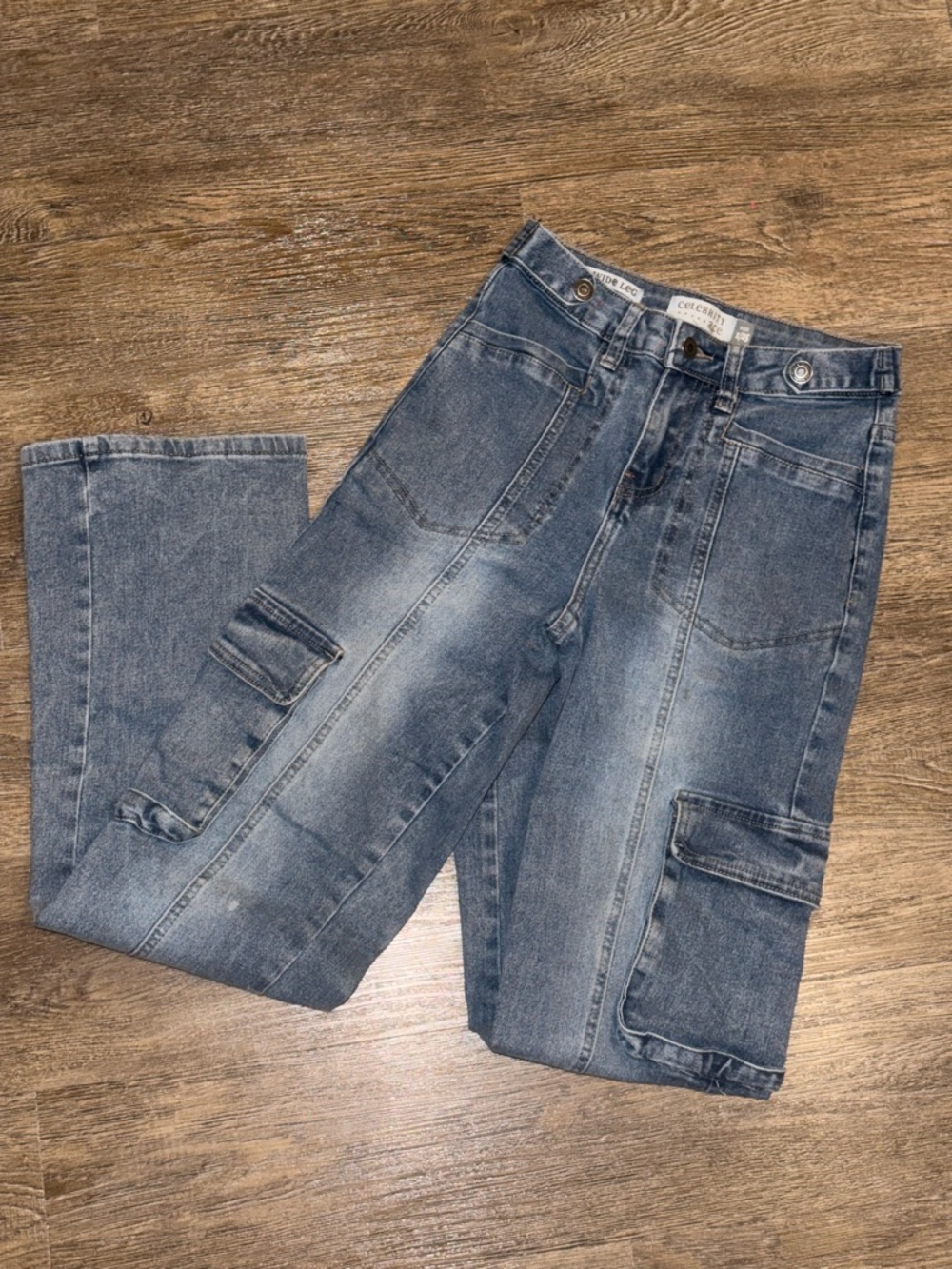 Celebrity Pink Wide Leg Light Blue Denim Jeans